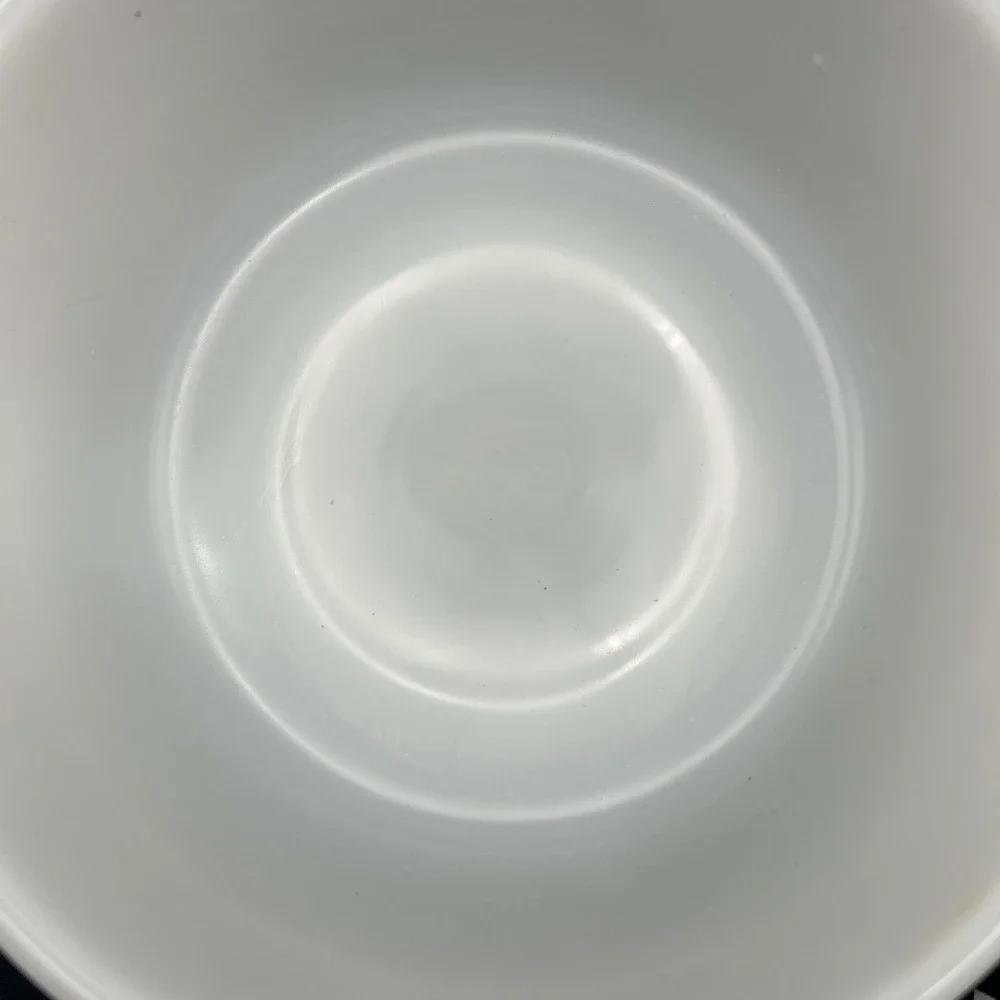 Vintage GLASBAKE Large White Milk Glass Mixing Bowl Made for SUNBEAM 19CJ